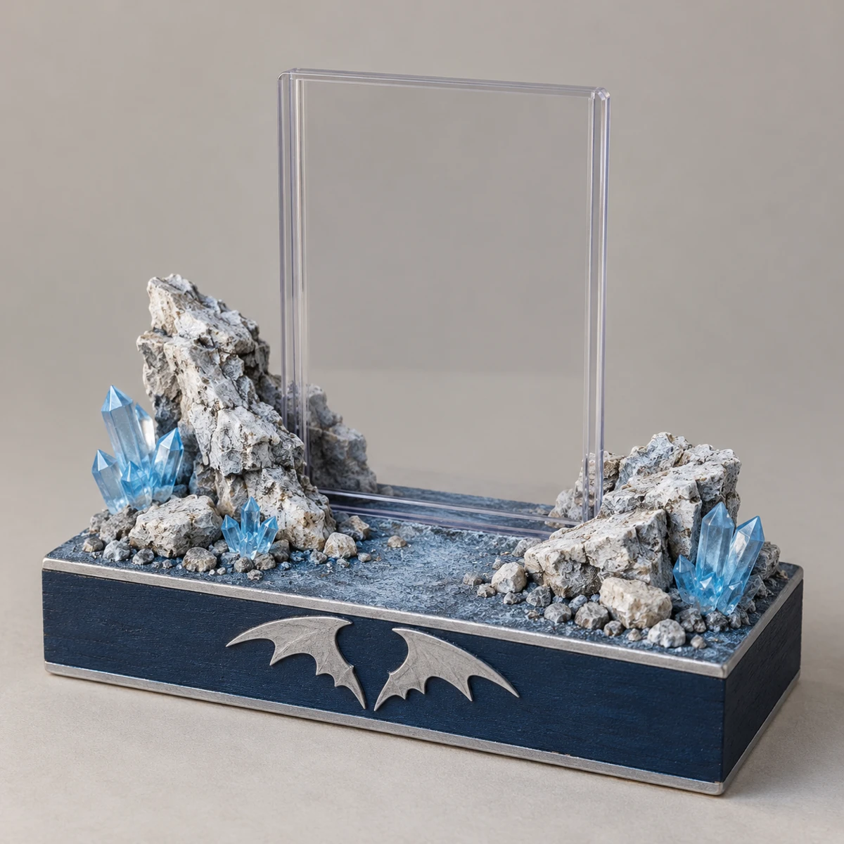 Blue-Eyes White Dragon handcrafted diorama — Frostbound Peaks